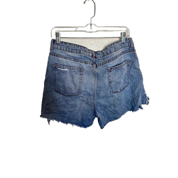Wild Fable - Women's Highest Rise Cut Off Jean Light Denim Distressed Shorts 12 - Picture 2 of 8
